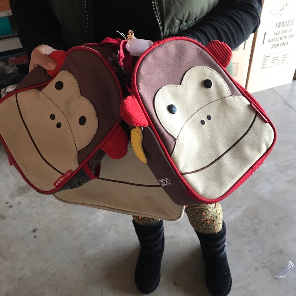 Skip Hop 3 pcs back pack/ snack lunch sack!